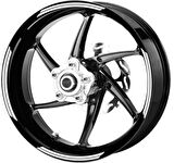Double Stripe Reflektif Beyaz [Gri] Jant Şeridi Sticker Çınar Extreme 